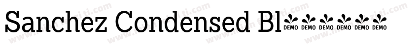 Sanchez Condensed Bl字体转换
